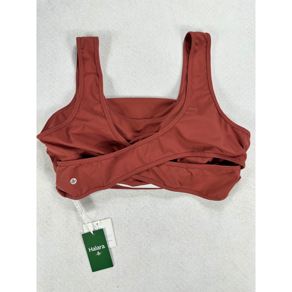 Halara Softlyzero Airy Crisscross Back Sports Bra Terracotta Red 2X NWT - Picture 2 of 5